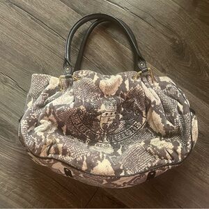 Juicy Couture Python Pattern Tote - Brown and Cream